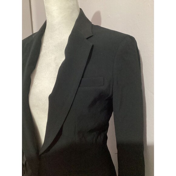 🌙🌙🌙 Rag & Bone Single Breasted Black Button Shoulder Pad Tailored Tux Blazer 00 - Picture 7 of 11